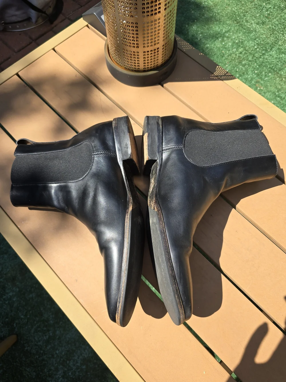 Wolf & Shepherd Black Leather Chelsea Blitz Boots Size 10.5